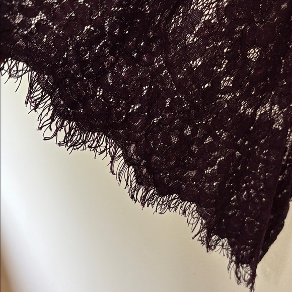 Cacique Deep Purple/Plum Lace Robe sheer size 14/16 - Picture 6 of 7